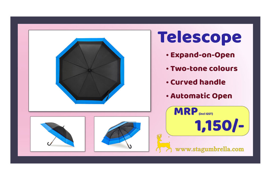 Telescope umbrella cost rupees 1150 stag brand umbrella